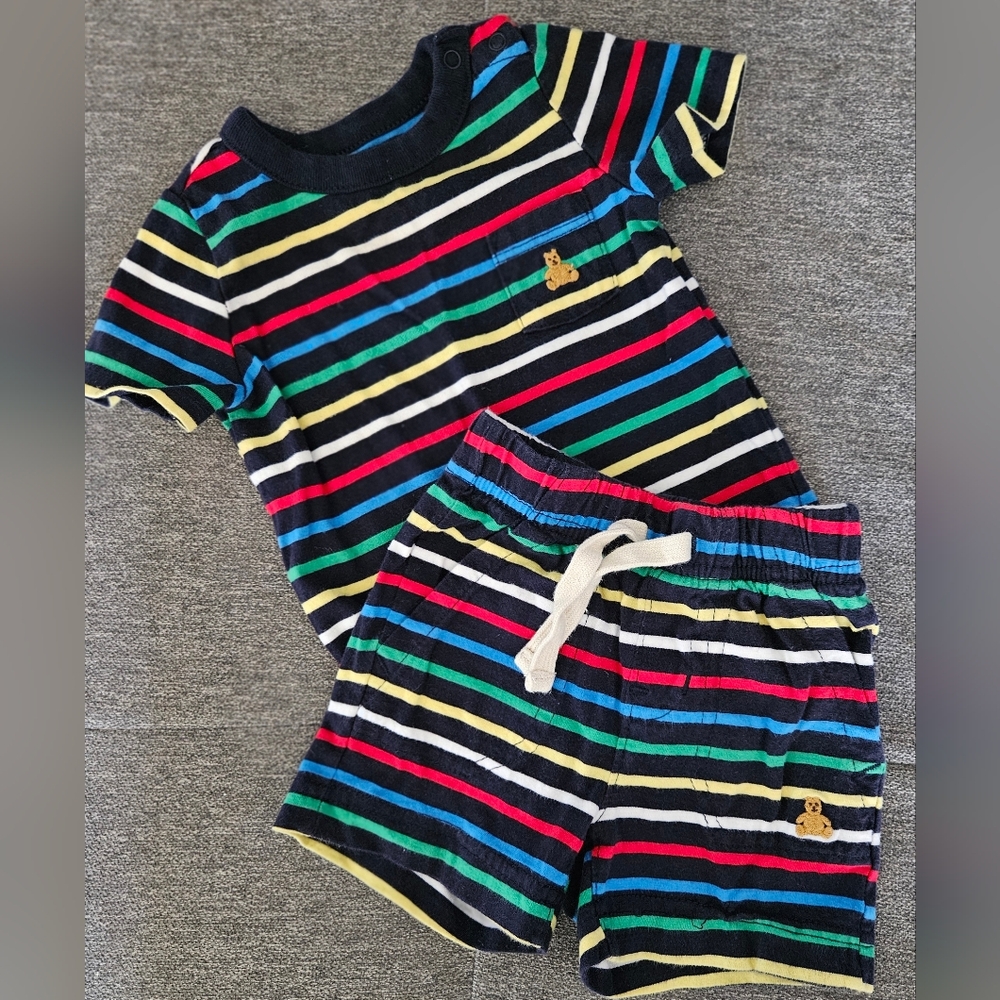 GAP Kids Striped Matching Set - Red, Blue, Green, Yellow